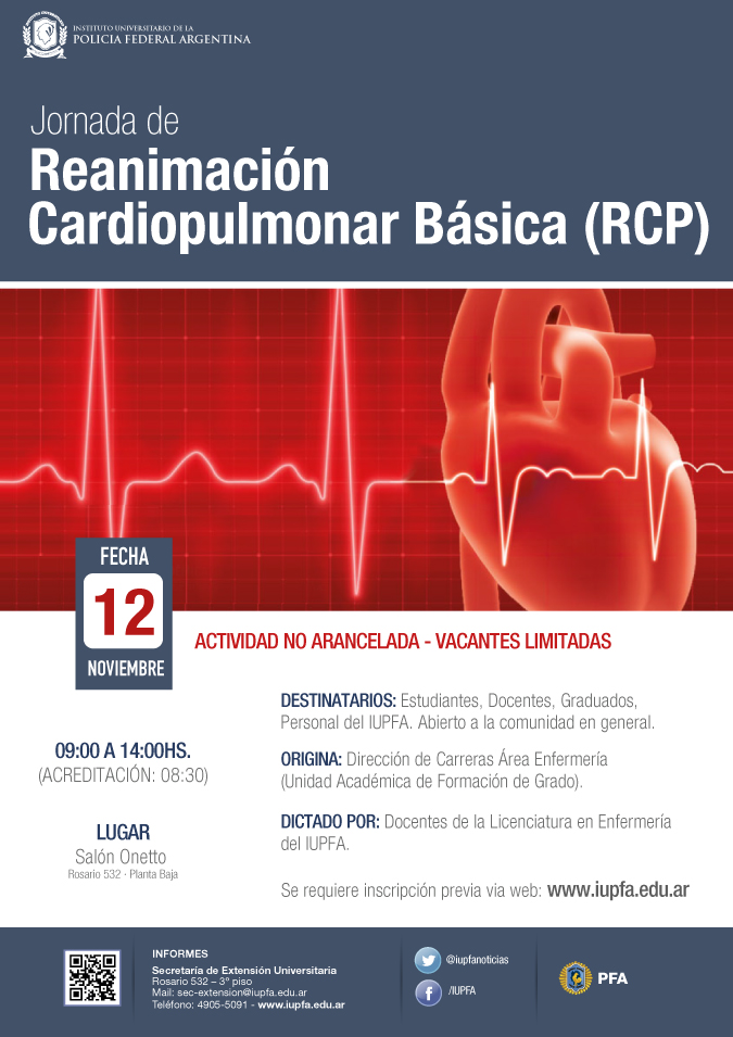 12 DE NOVIEMBRE . JORNADA DE REANIMACIÓN CARDIOPULMONAR BÁSICA (RCP)