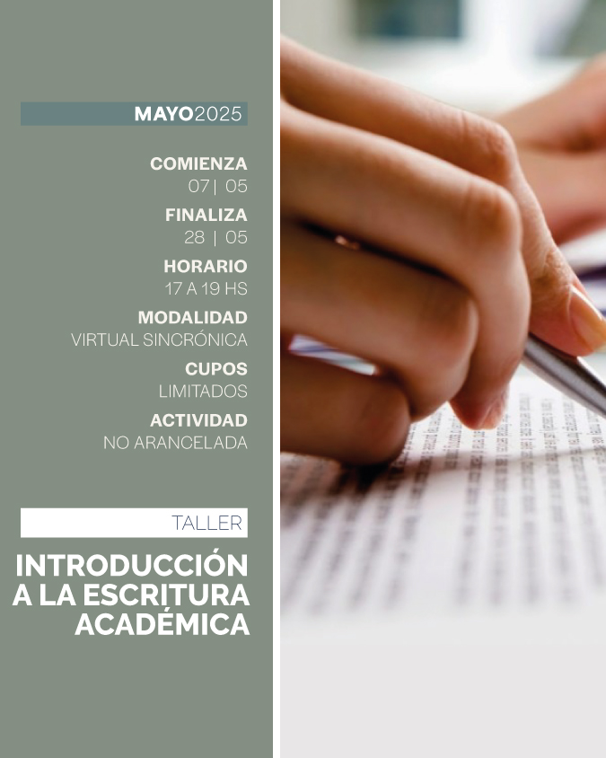 TALLER DE INTRODUCCIÓN A LA ESCRITURA ACADÉMICA - IUPFA