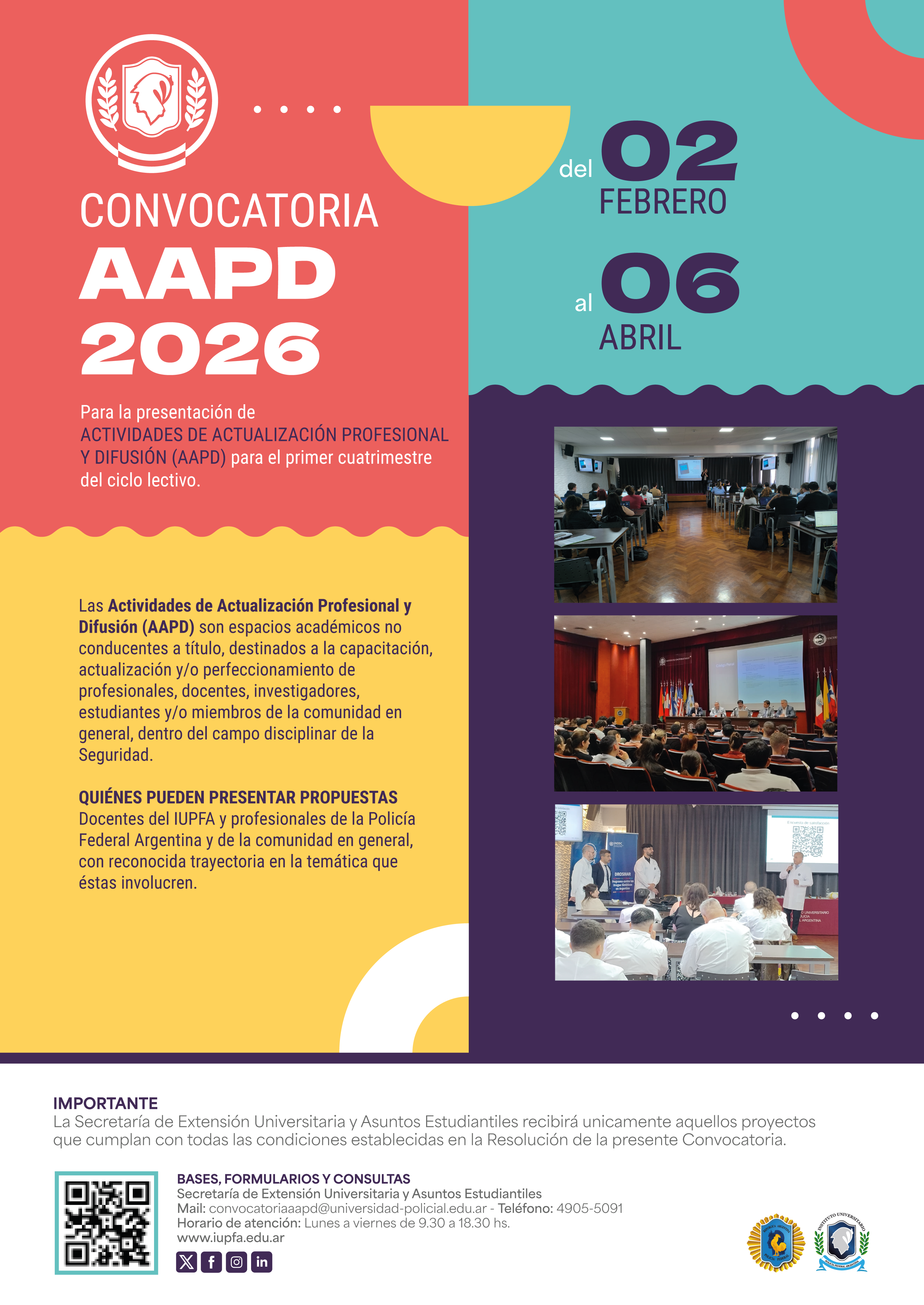 CONVOCATORIA AAPD - IUPFA